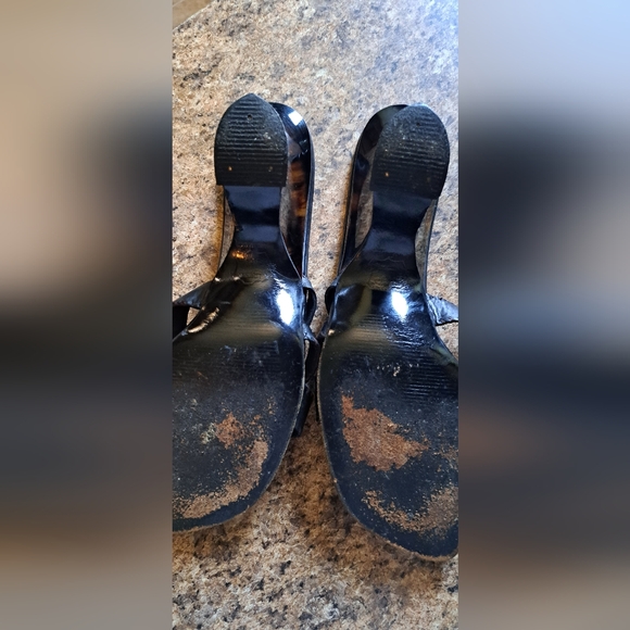 Ladies Stuart Weitzman Block Heel Shoe Strappy Brown Leather 3 Inch Heel - Picture 7 of 13